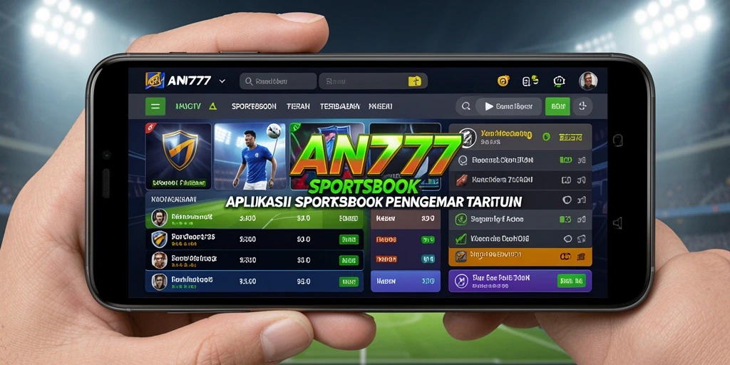 Tampilan layar utama AN777 dengan berbagai pilihan taruhan olahraga.
