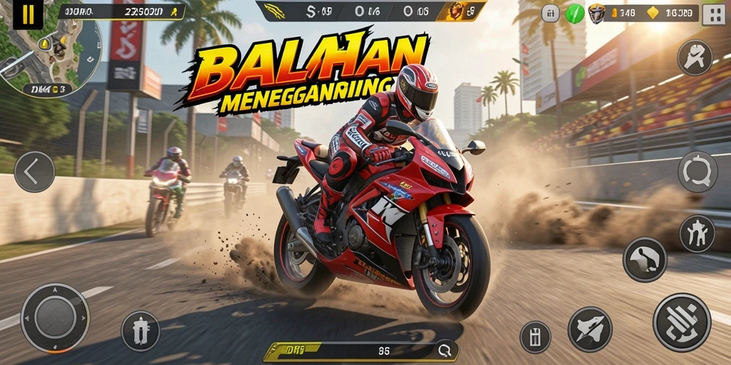 Tampilan balapan motor yang mendebarkan dalam DKK.