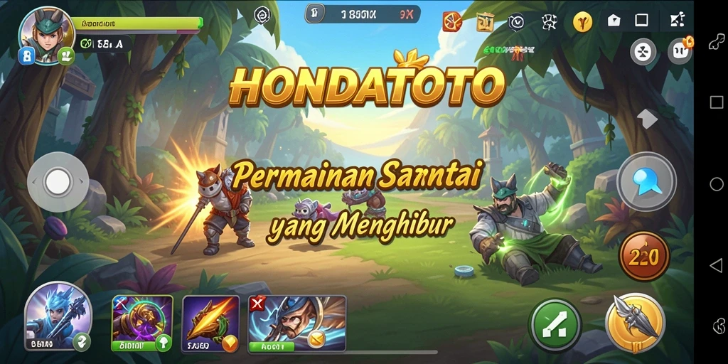 Tangkapan layar HONDATOTO menunjukkan gameplay yang menyenangkan dan ceria.