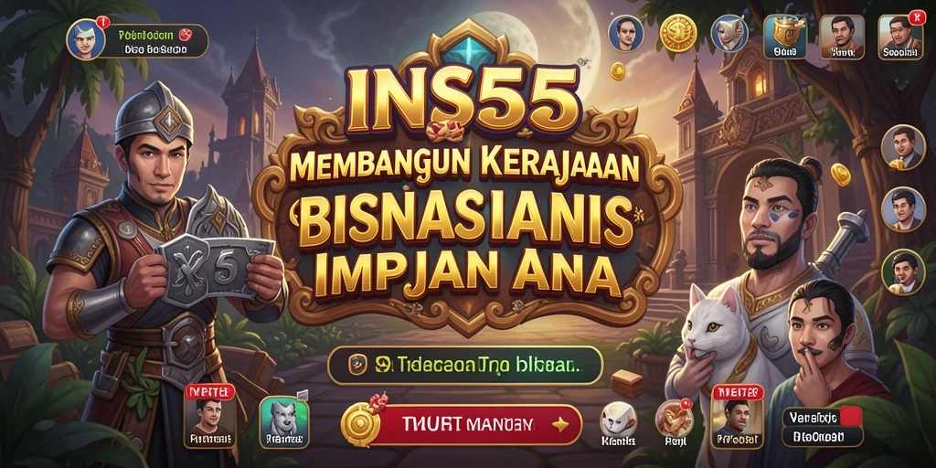 Tampilan gameplay INS55 yang menarik dengan elemen Tycoon.