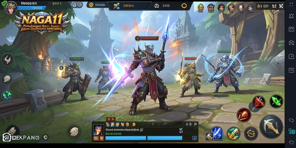 Screenshot gameplay NAGA11 yang menarik dalam dunia MMORPG.