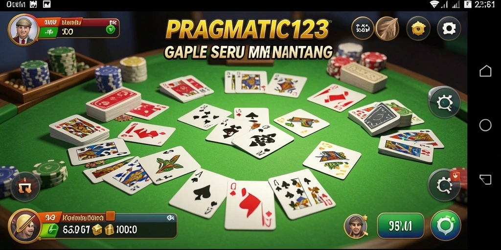 Tampilan gameplay seru dalam PRAGMATIC123 yang menghadirkan keseruan Gaple.