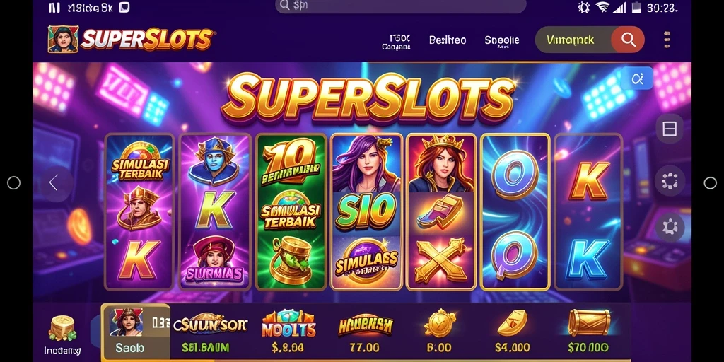 Tampilan gameplay menarik dari SUPERSLOTS yang mengasyikkan.